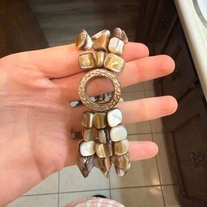 Elegant Brown and Gold Beaded Bracelet